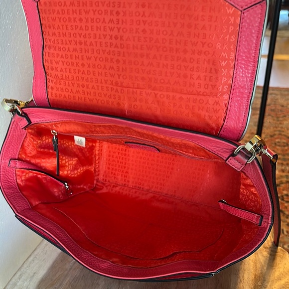 Kate Spade Bright Pink and Cream Handbag - Picture 8 of 10